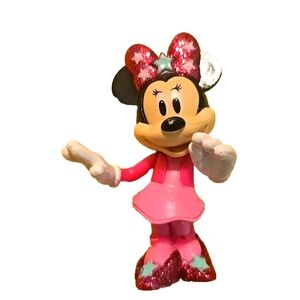 Used Great-Disney Minnie Mouse 3" Collectible Mini Figurine Or Cake Topper